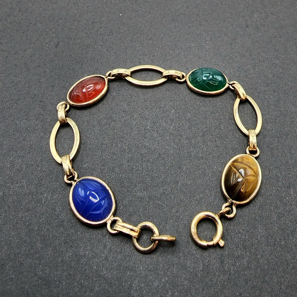 Vintage scarab bracelet